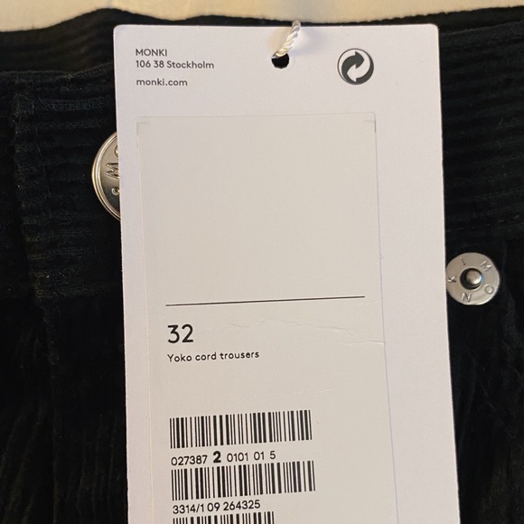 NWT Monki Corduroy Yoko Trousers - Picture 3 of 4